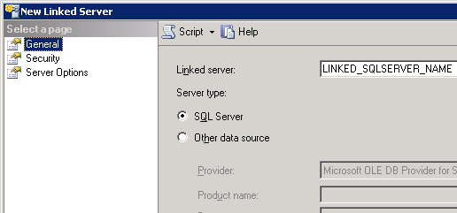 General->choose SQL Server option