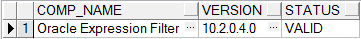 Verify that Oracle Expression Filter is valid