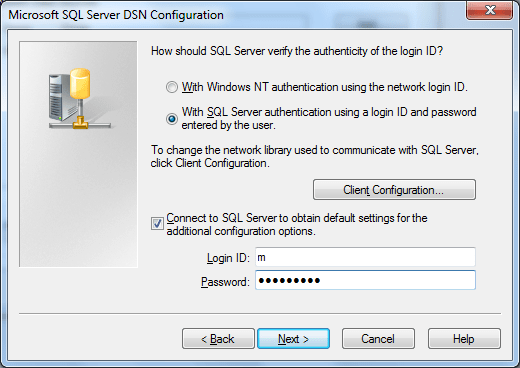 Create a New Data Source to SQL Server