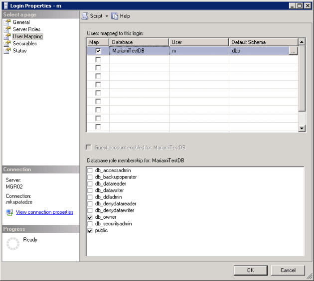 Login_Properties_User_Mapping(SQL Server 2005)