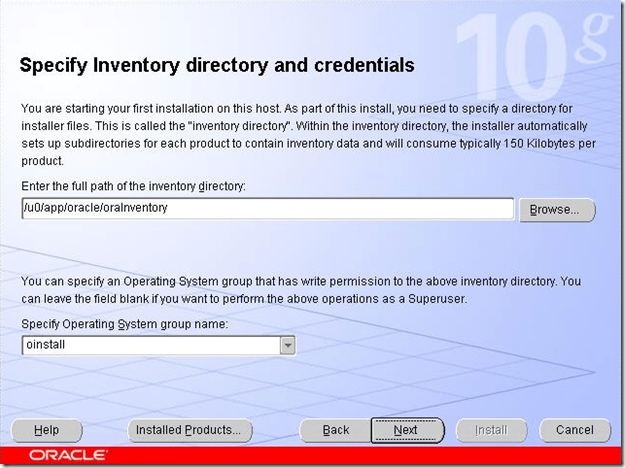 Specify Inventory Directory and Credentials