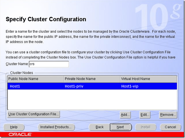 Specify Cluster Configuration