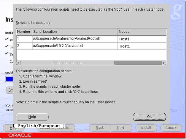 OrainstRoot.sh and root.sh