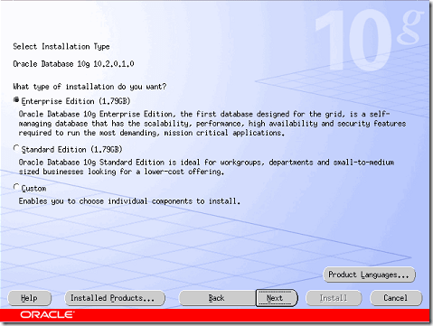 Select Installation Type