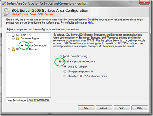 Microsoft SQL Server 2005 Surface Area Configuration