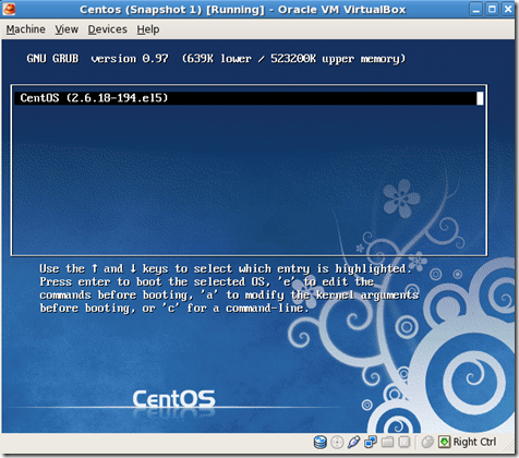 Centos 5.5 VirtualBox Reset root Password