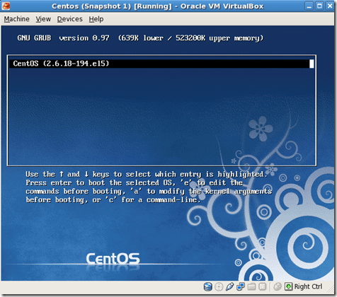 Centos 5.5 VirtualBox Reset root Password