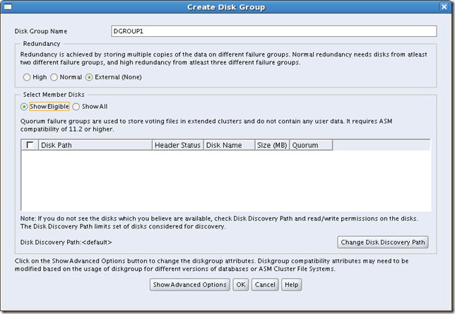 Screenshot-Create Disk Group