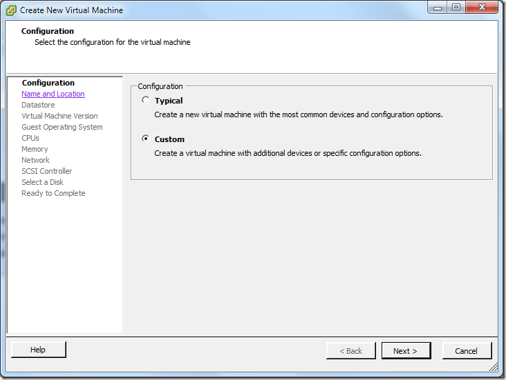 Create New Virtual Machine_Custom