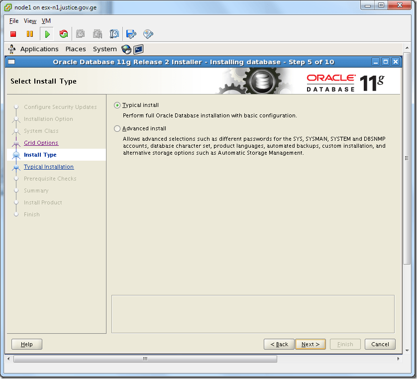 Virtual Machine_Oracle_Database_Installation_Typical