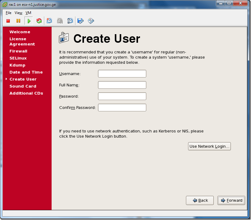 Virtual Machine_Enterprise_Linux_Setup_Create_user