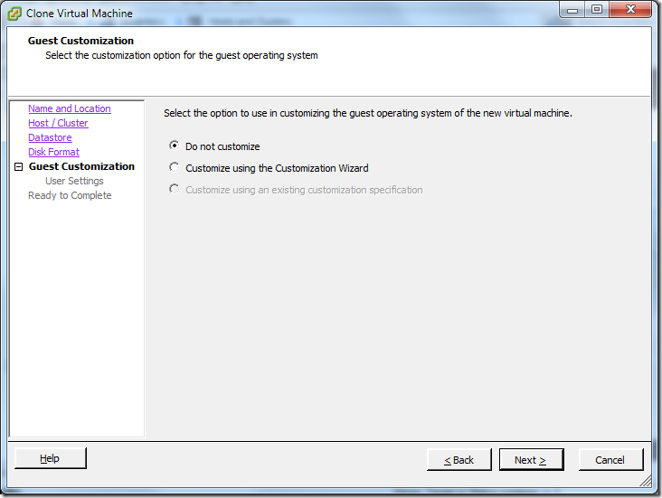 Clone Virtual Machine_Guest_Customization