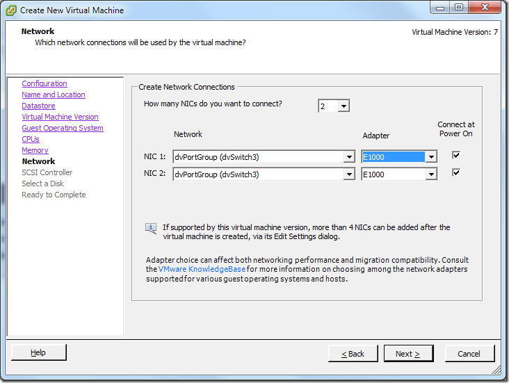 Create New Virtual Machine_NIC