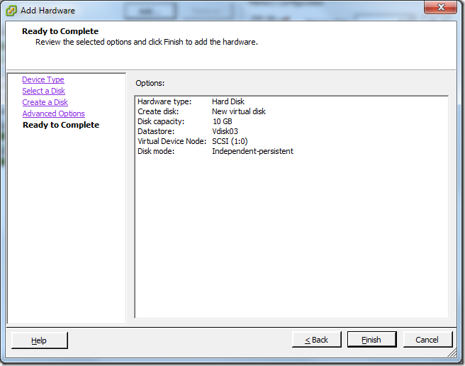 Virtual Machine_Add_Hard_Disk_Summary