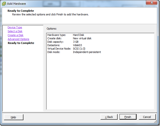 Virtual Machine_Add_Hard_Disk_Summary