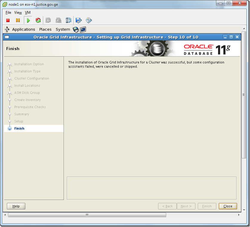 Virtual Machine_Grid_Installation_Finish