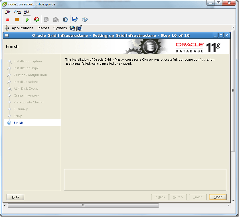 Virtual Machine_Grid_Installation_Finish