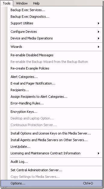 Backup_Exec_Tools_Options